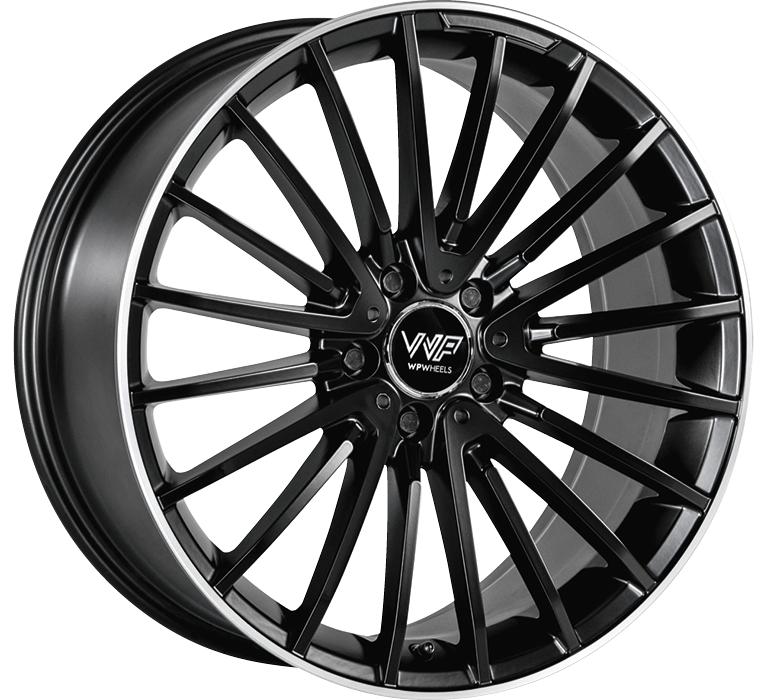 WP Wheels 457 19x8.5 ET38 5X112 Matt-Schwarz Randpoliert